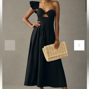 Anthropologie One-Shoulder Pleated Dress